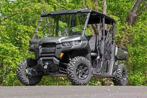 Can-Am Defender XT HD8 Full Windshield - Rough Country - Scratch Resistant - '16-'21 Can-Am Defender XT HD8 Full Windshield - Rough Country - Scratch Resistant - '16-'21